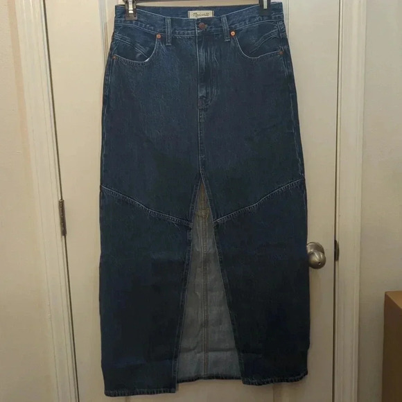 Madewell women's long Jean Skirt - Picture 2 of 9